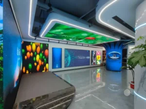 "Seamless COB LED Video Wall in Exhibition Hall for Impactful Presentations