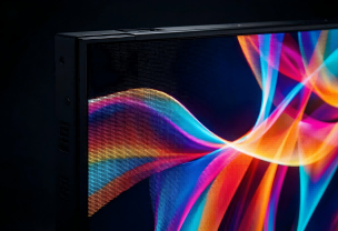 COB LED display screen showing vibrant content after NovaLCT calibration